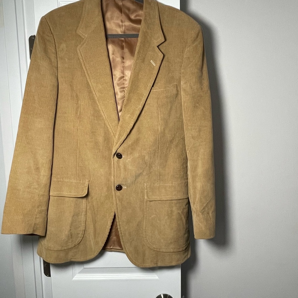 Men's Classic Tan Corduroy Blazer pre-owned excellent condition